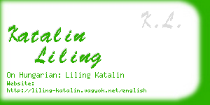 katalin liling business card